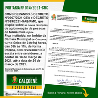 A Câmara Municipal de Calçoene, Informa: