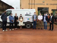 Cerimônia de entrega de uma ambulância ao município de Calçoene.